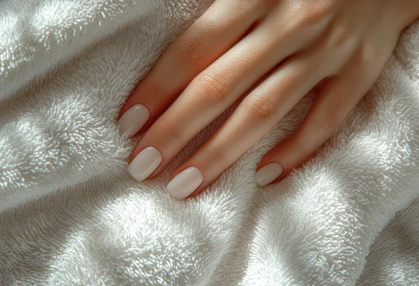 hand-with-neatly-manicured-lightcolored-nails-rests-gently-plush-white-towel-soft-texture-contrasts-with-smooth-appearance-nails-creating-serene-vibe_6_11zon